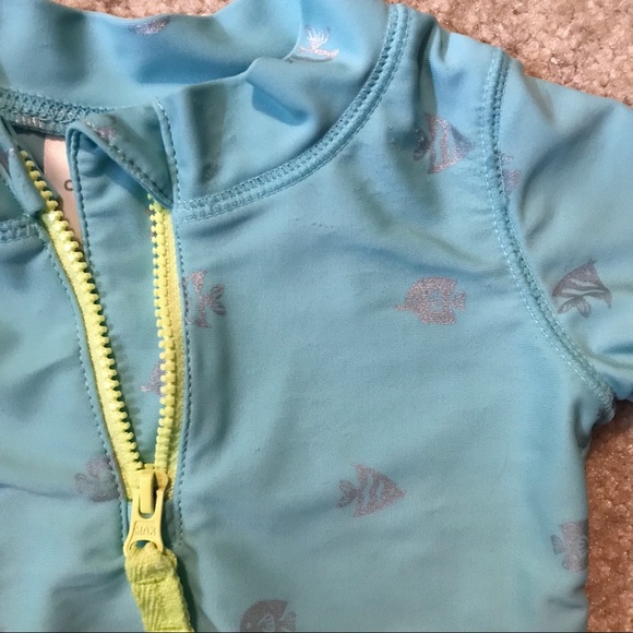 Baby Girl Rash Guard Bathing Suit - Picture 3 of 4